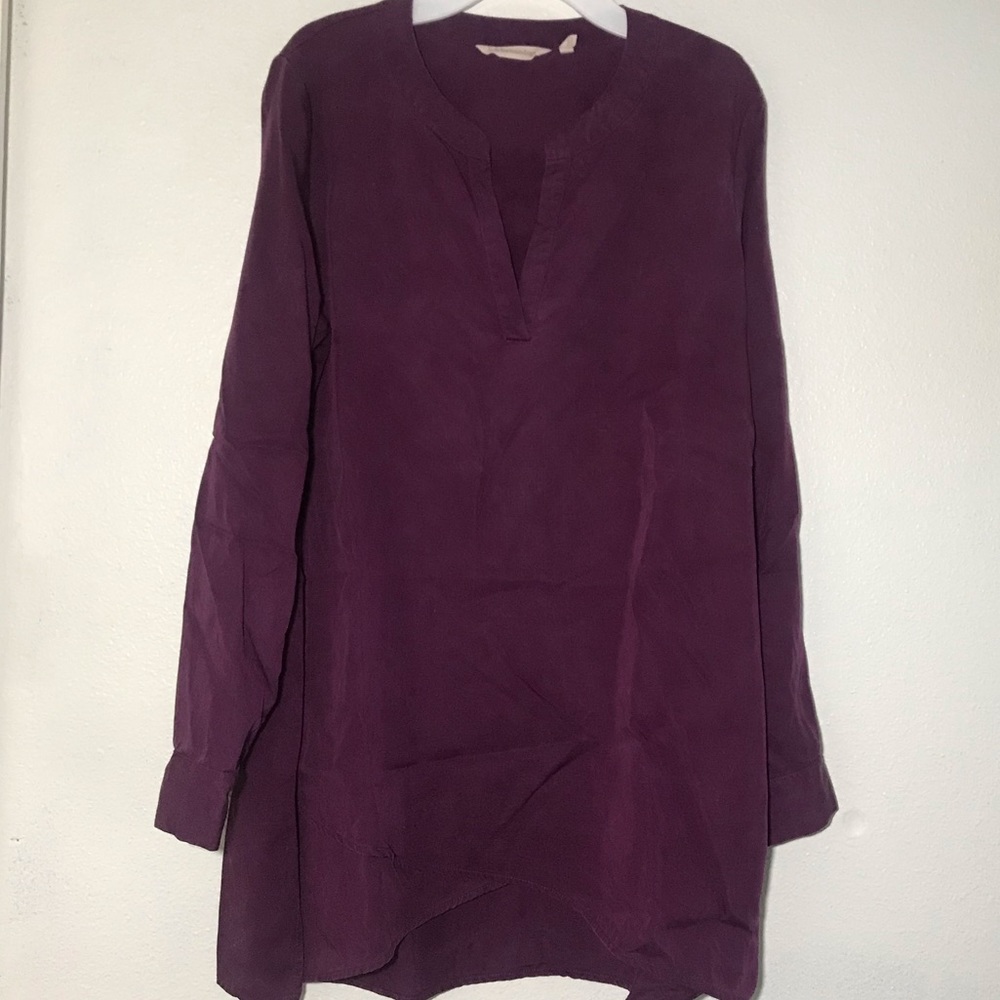 Long plum colored top from Soft Surroundings.